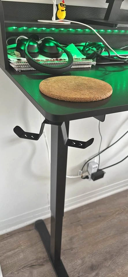 Rolanstar Standing Desk with LED Lights & Charging Station, 55"