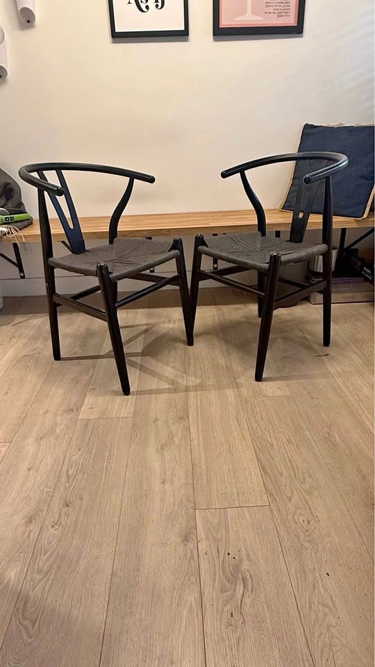 Black Wishbone Style Chairs