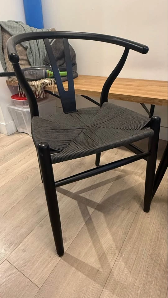 Black Wishbone Style Chairs - photo 4