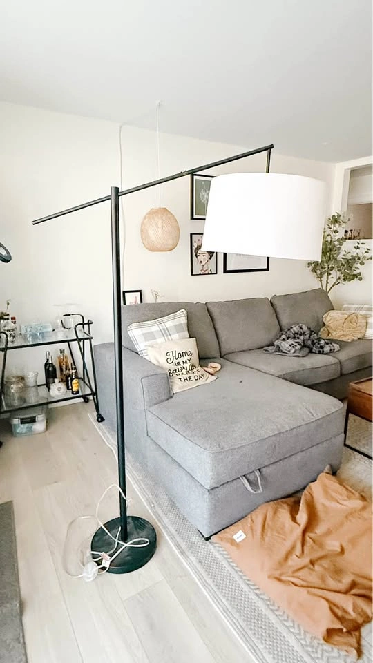 White and Black Floor Lamp