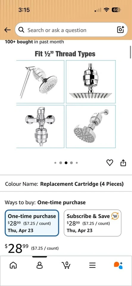 Laicky 4 Pack 20 Stage Shower Filter Universal Replacement Cartr - photo 2