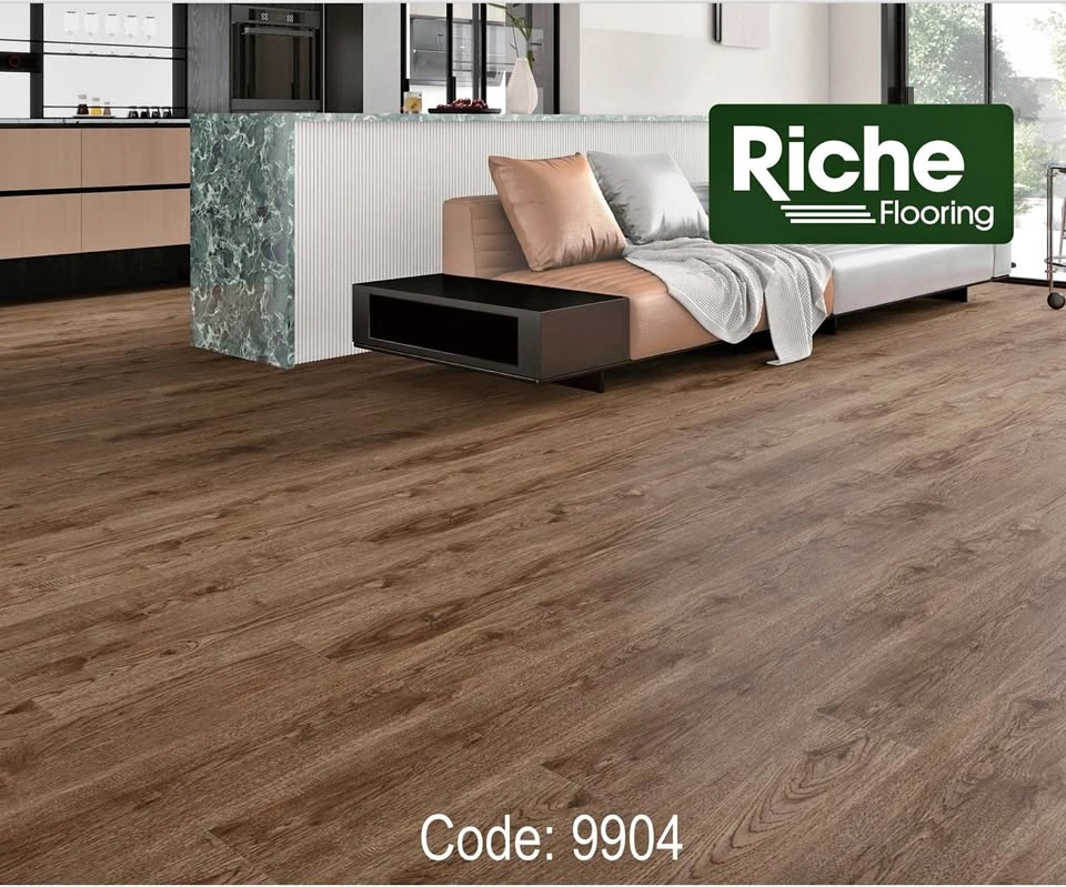$1.39/sqft 12mm Laminate Flooring | Riche Flooring | Dark Tobacc