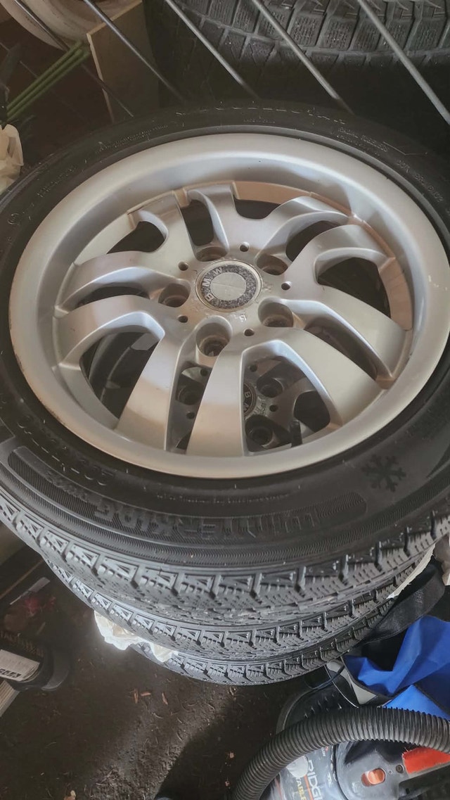 BMW OEM 16'' Alloy Rims + Winter Tires Set 205/55R16 - photo 4