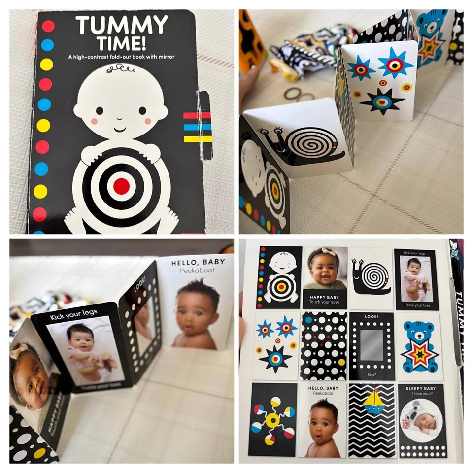 Little Comet Tummy Time High-Contrast Fold-Out Book