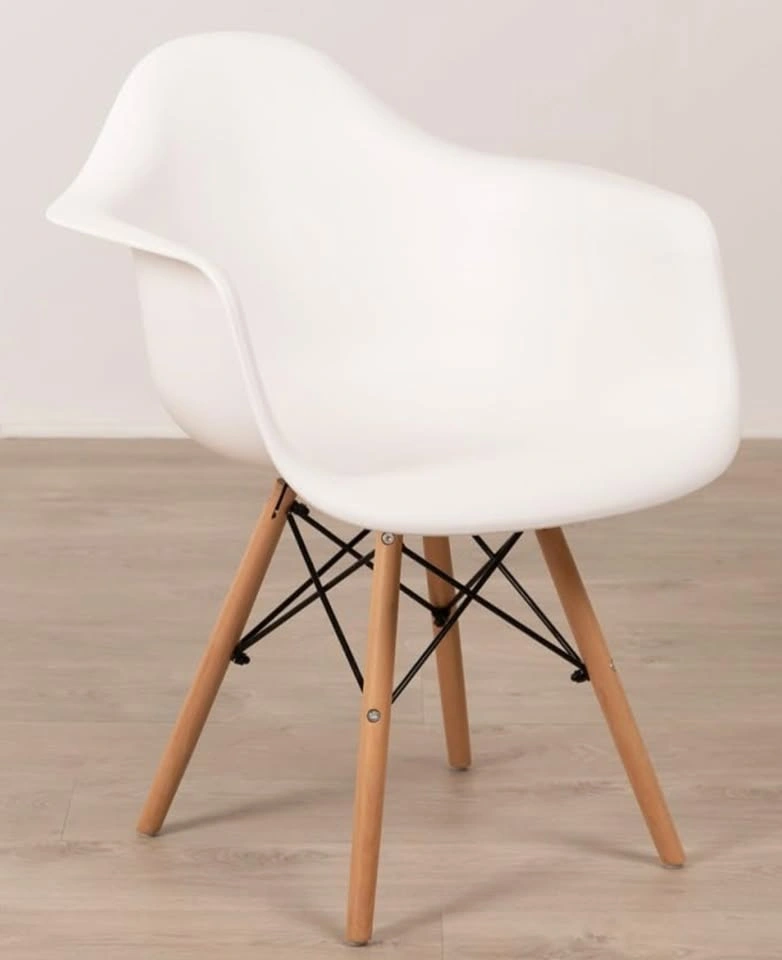 Plata Eames Style White Plastic Bucket Armchair - photo 4