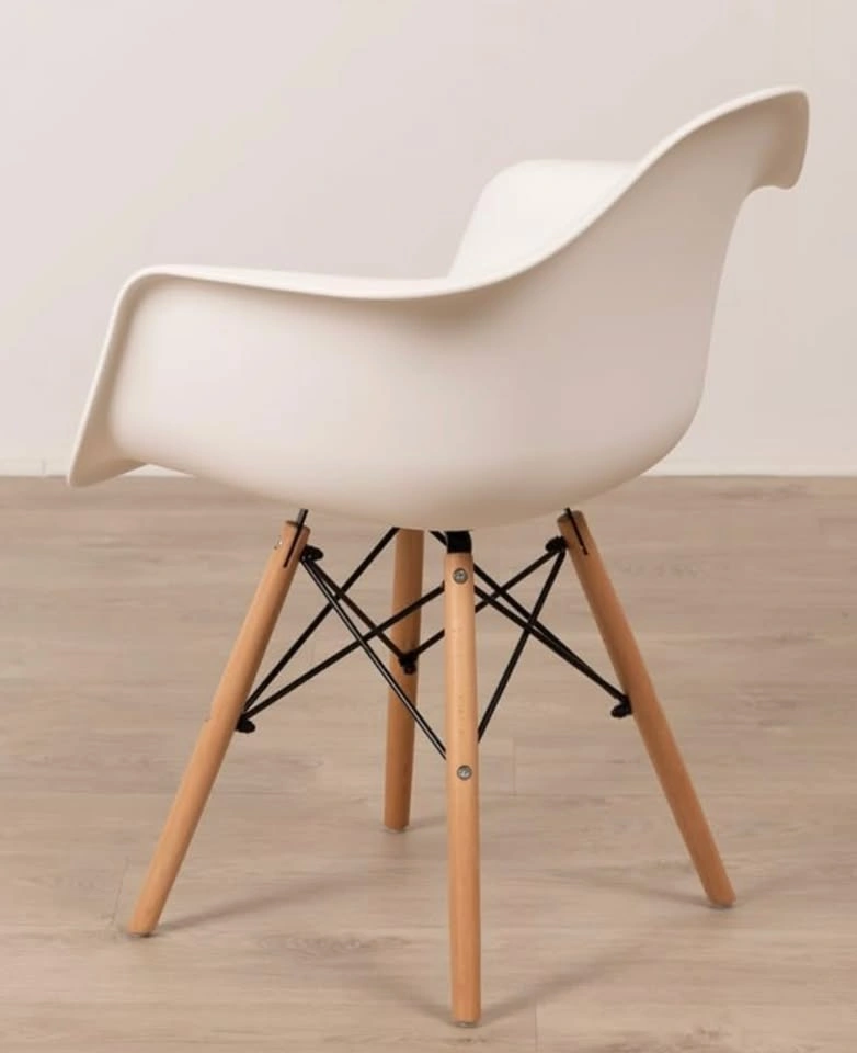 Plata Eames Style White Plastic Bucket Armchair - photo 5