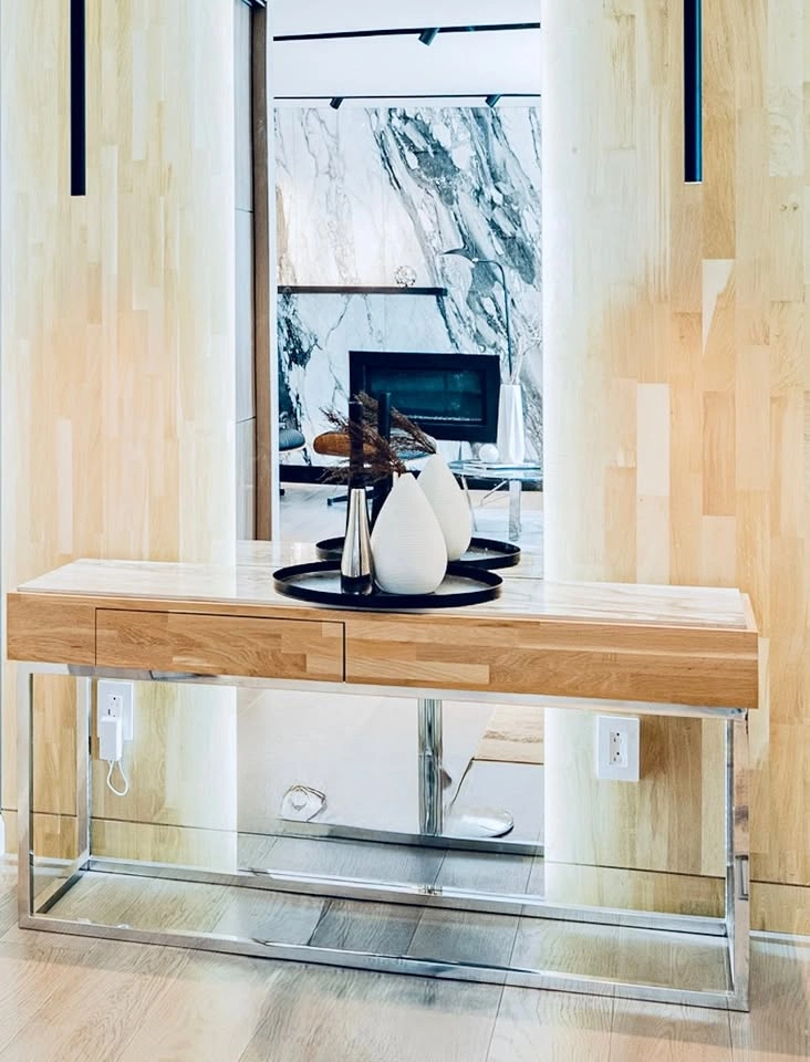 Marble Top Entrance Console Table