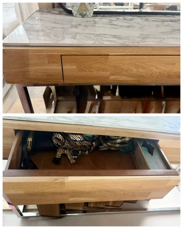 Marble Top Entrance Console Table - photo 4