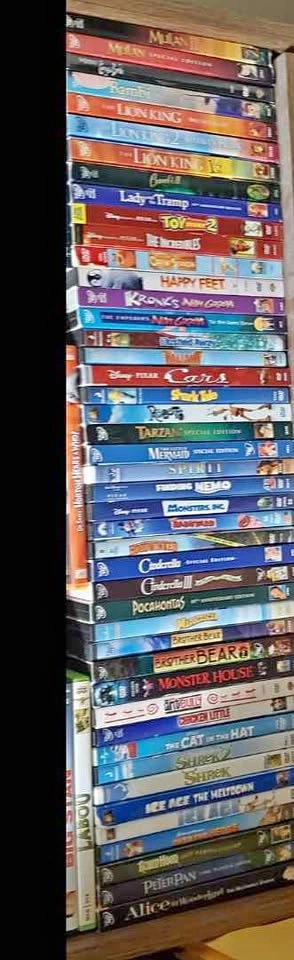 Disney and DreamWorks DVDs  $300- $10 Each