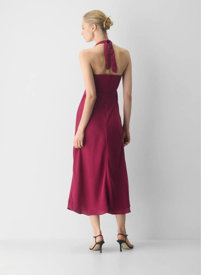 Aritzia - Nightscape Satin Halter Dress Size L - photo 2