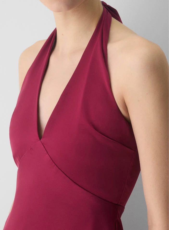 Aritzia - Nightscape Satin Halter Dress Size L - photo 3