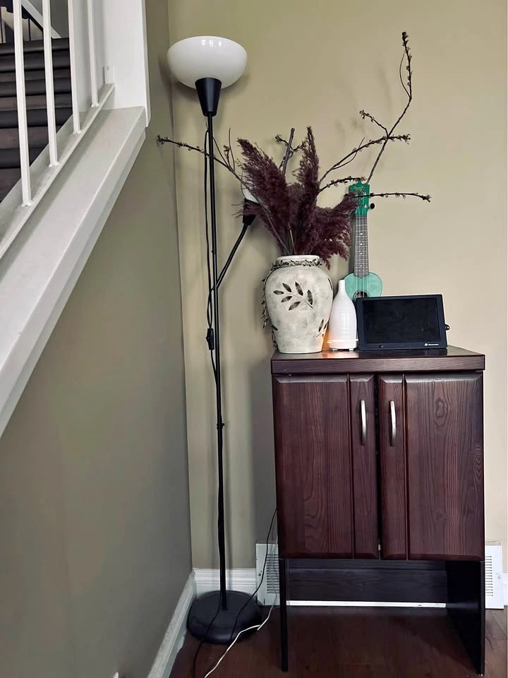 ** Excellent Condition ** Dark wood storage cabinet