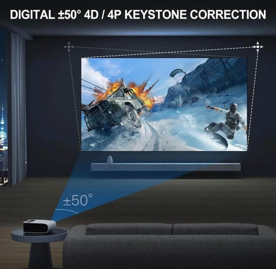 Brand New 1080P Projector, WiFi Bluetooth, 4K Support, 300" Disp - photo 3