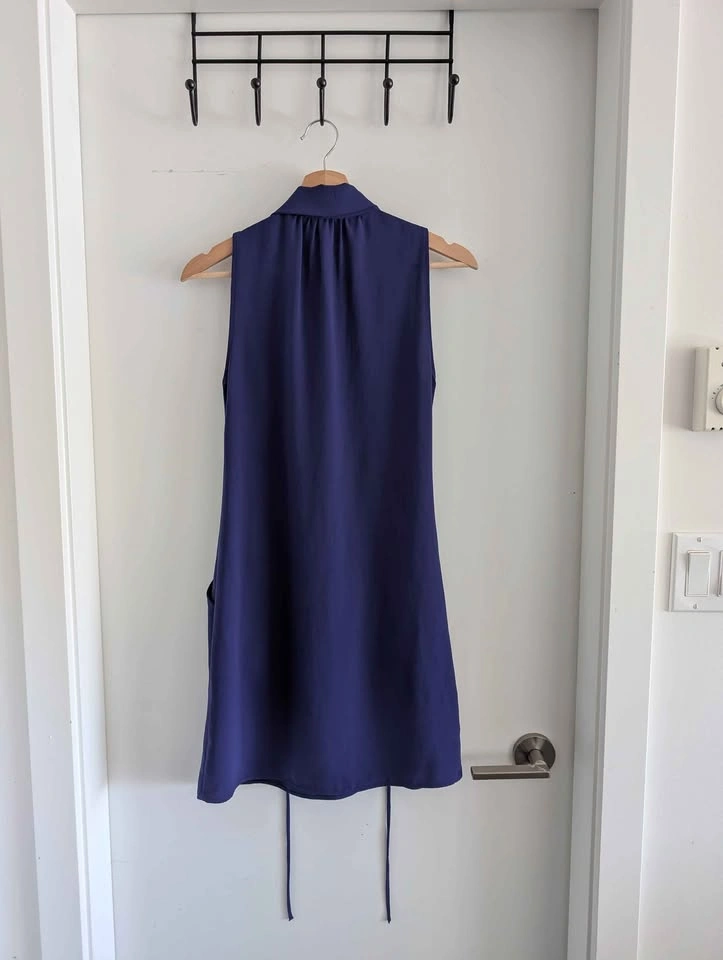 Studio Le Château Blue Sleeveless Dress Pockets XXS (Fits S) - photo 5