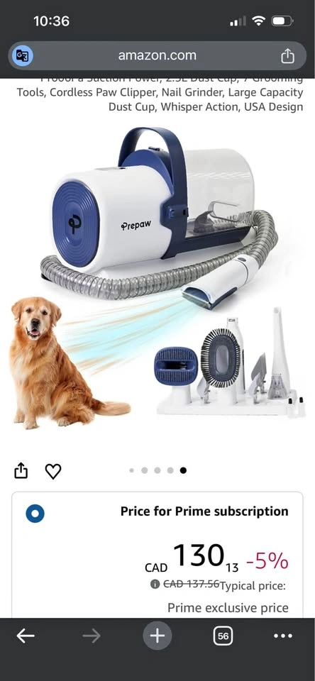 AIRROBO PG50 5-in-1 Pet Grooming Vacuum Kit