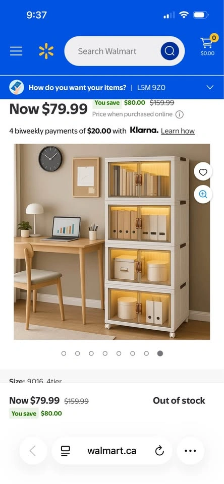Intexca 4-Tier Stackable Storage Cabinet w/ Wheels - photo 2