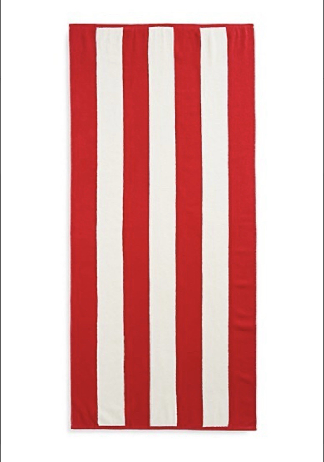 HBC Stripes Red/White Cotton Beach Towel