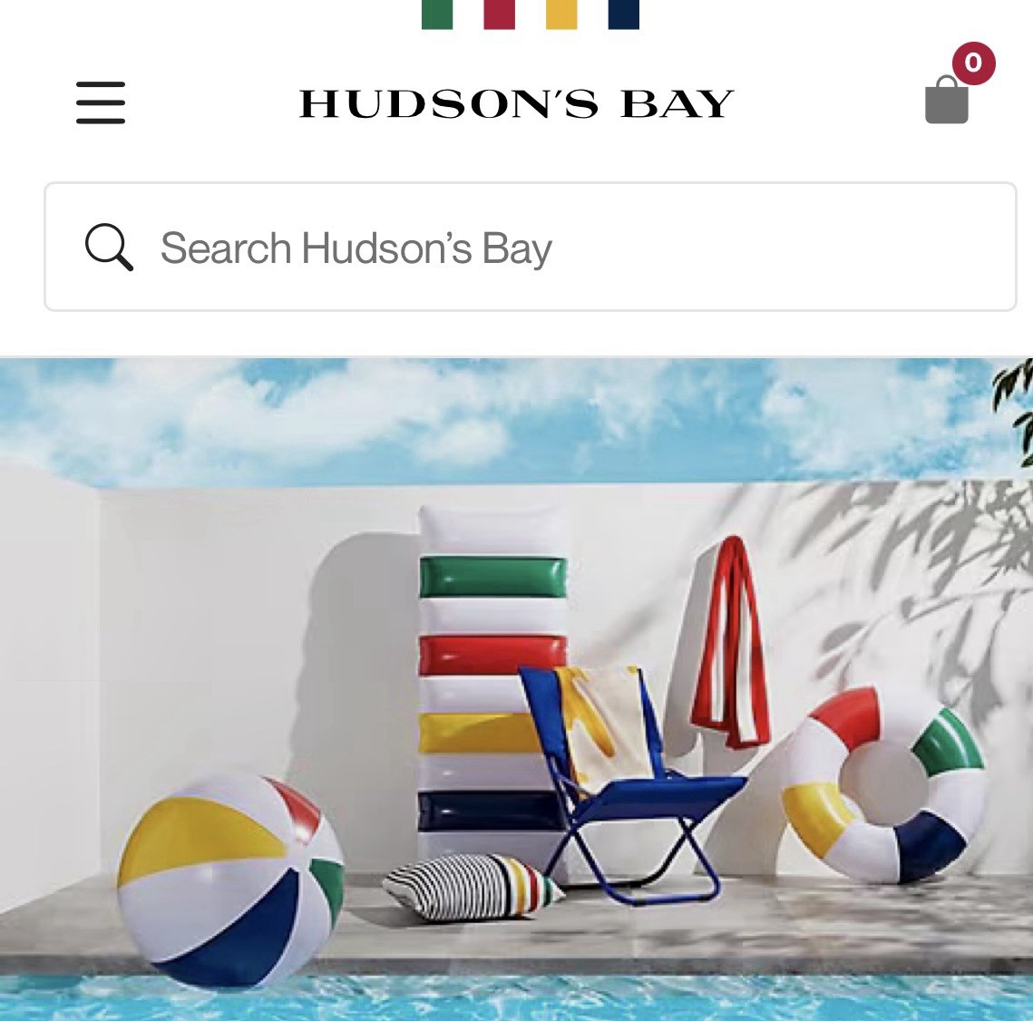 HBC Stripes Red/White Cotton Beach Towel - photo 3