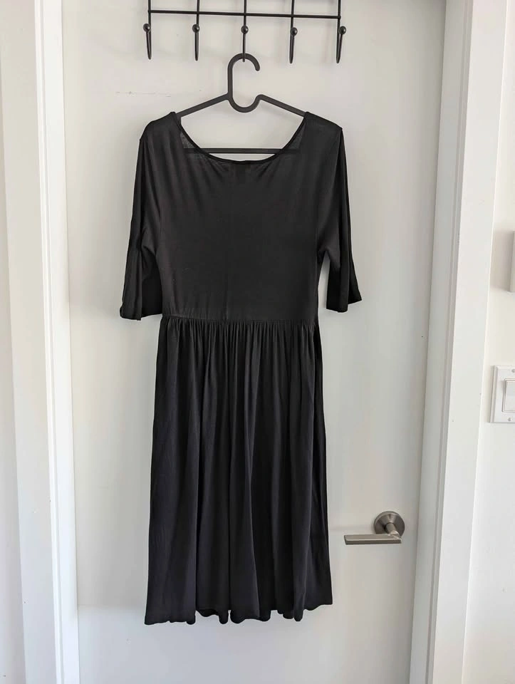 ADC Black 3/4 Sleeve Scoop Neck Dress M - photo 2