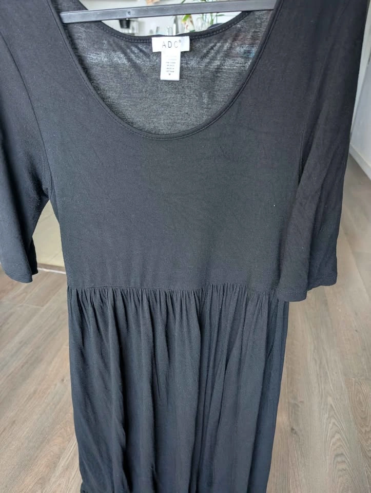 ADC Black 3/4 Sleeve Scoop Neck Dress M - photo 5