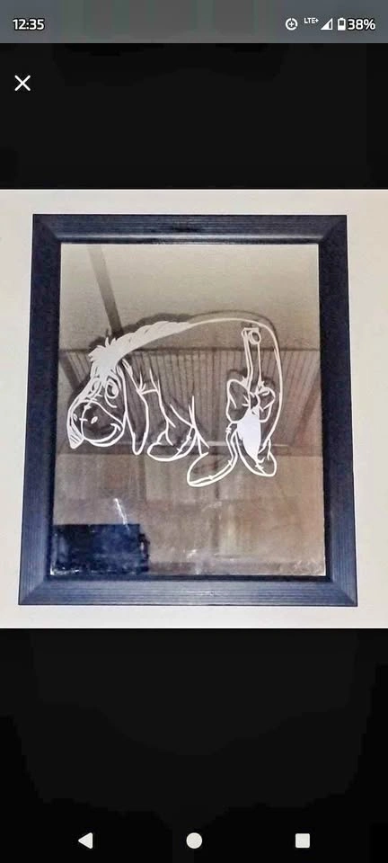 Eeyore Framed Mirror $35 obo
