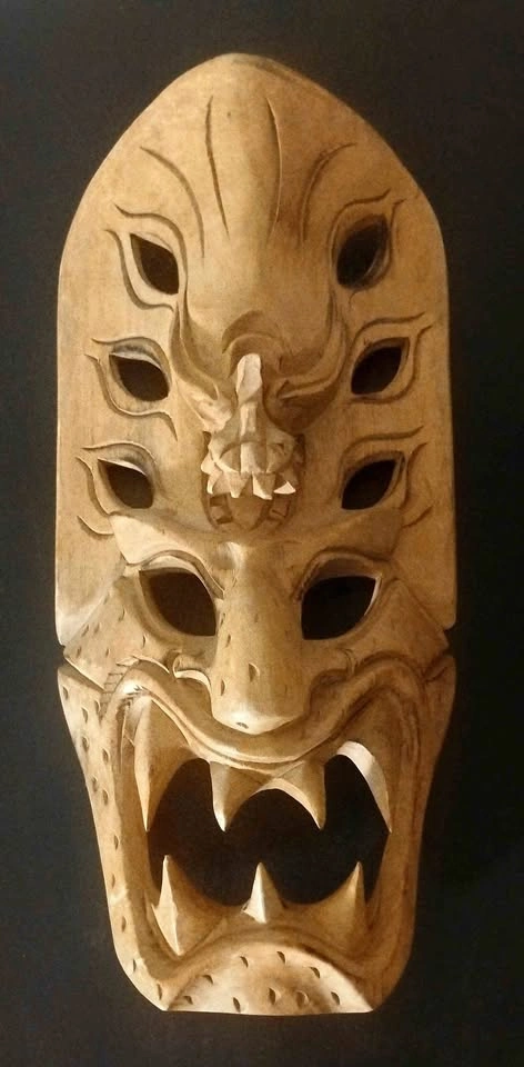 Wooden Hand Carved Mayan Mask $25 obo