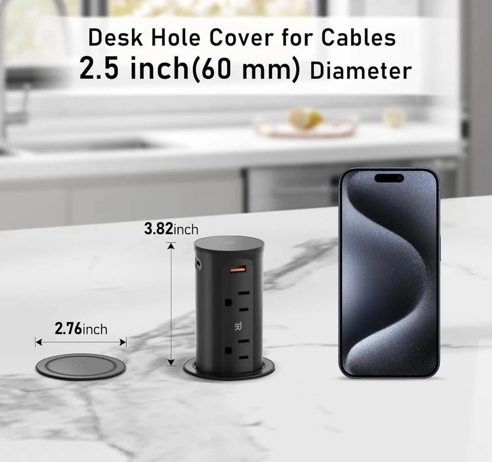 9-in-1 Pop Up Power Outlet Charging Station w/ Wireless Charger - photo 3