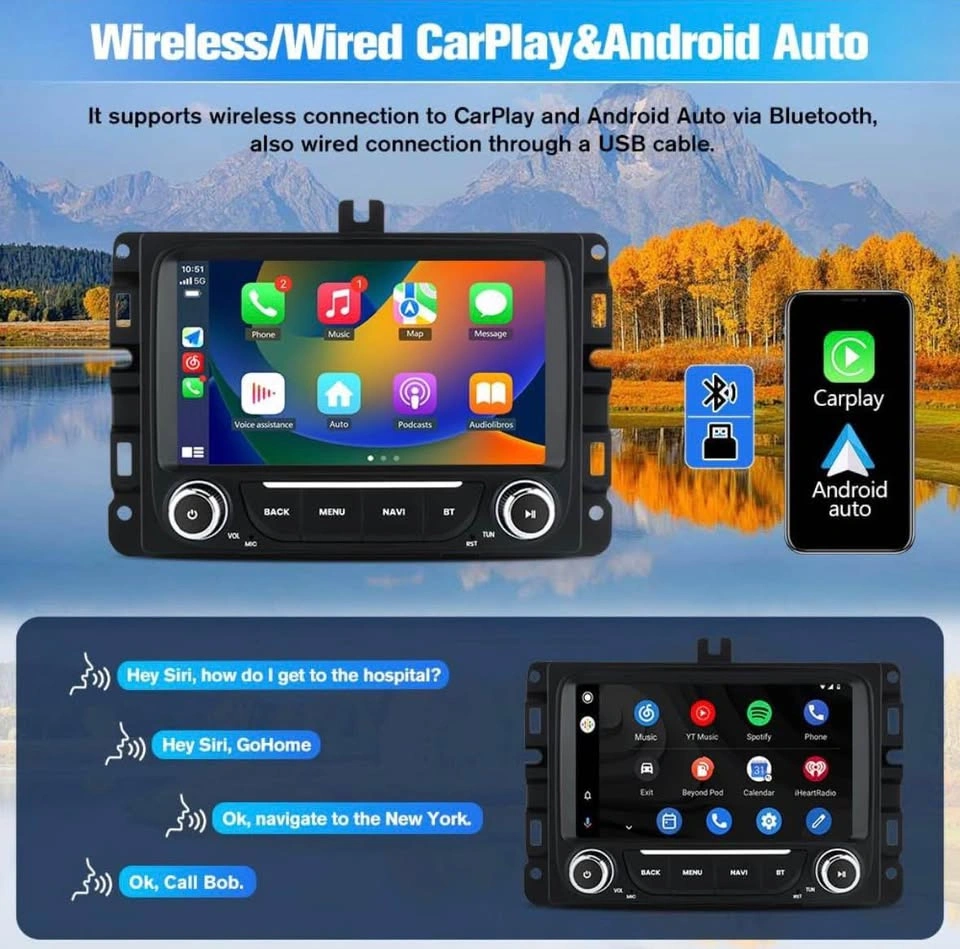 Android 13 Car Stereo for Dodge RAM 2013-2019 CarPlay - photo 3