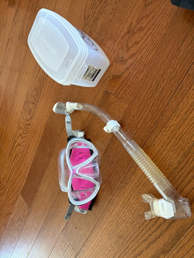 Used Snorkel Mask & Snorkel Set - Good Condition