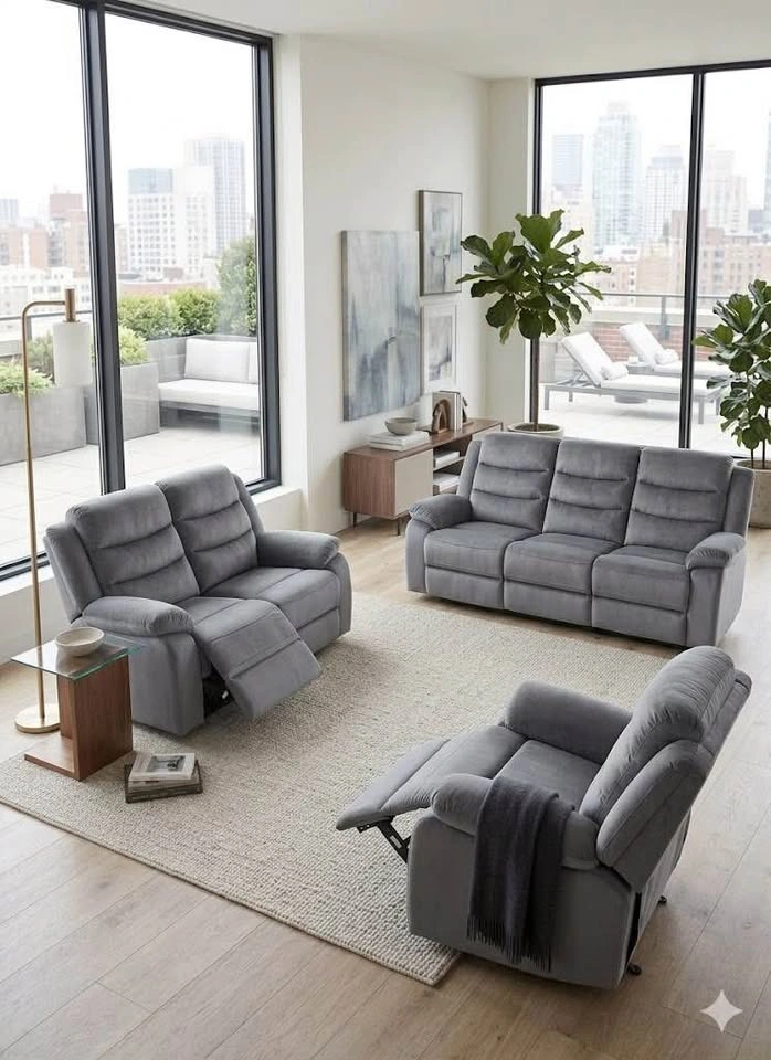 SOFA SET 3pc (Reclining) -NEW - photo 2