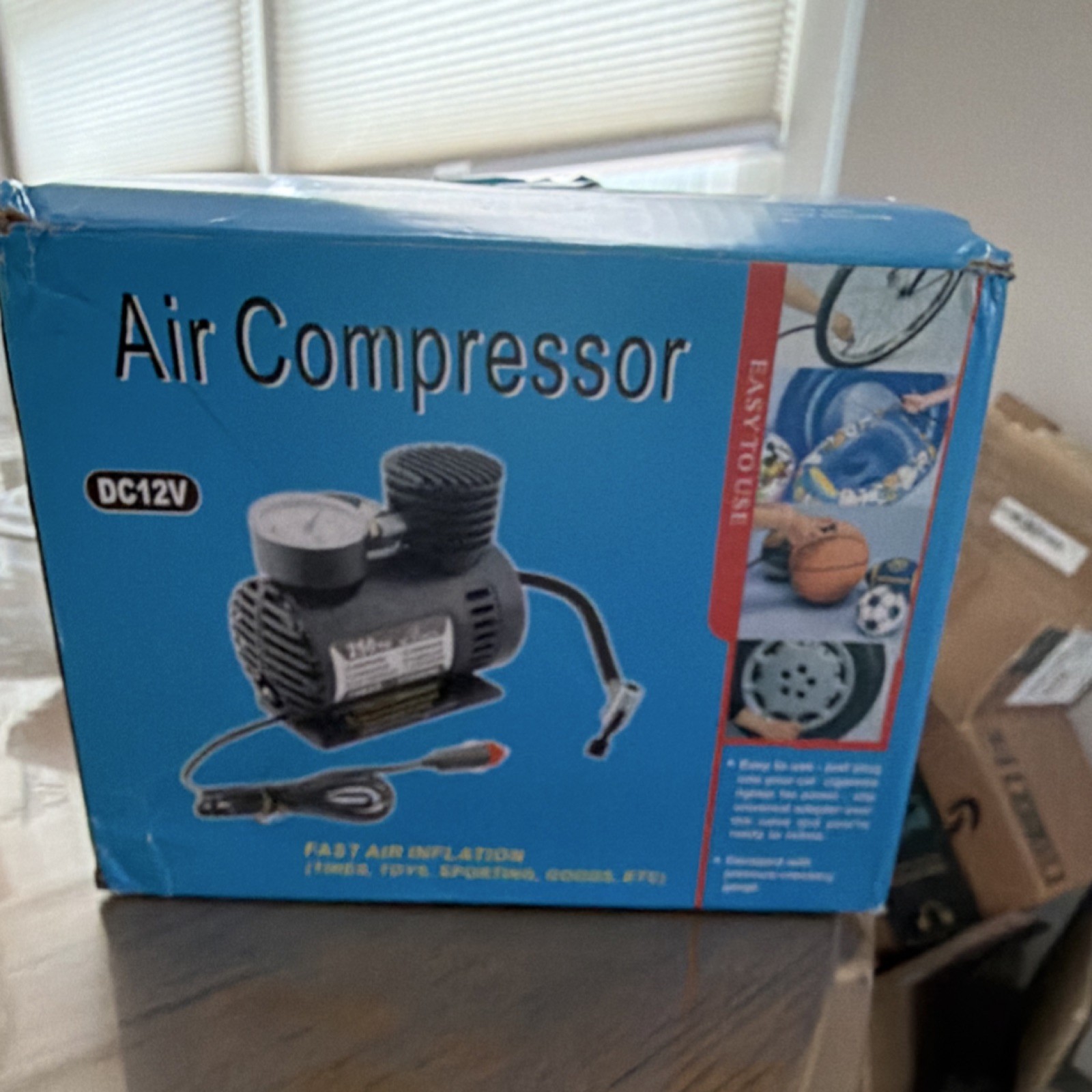 Portable Vehicle Air Compressor Plug Into Cigarette Lighter
