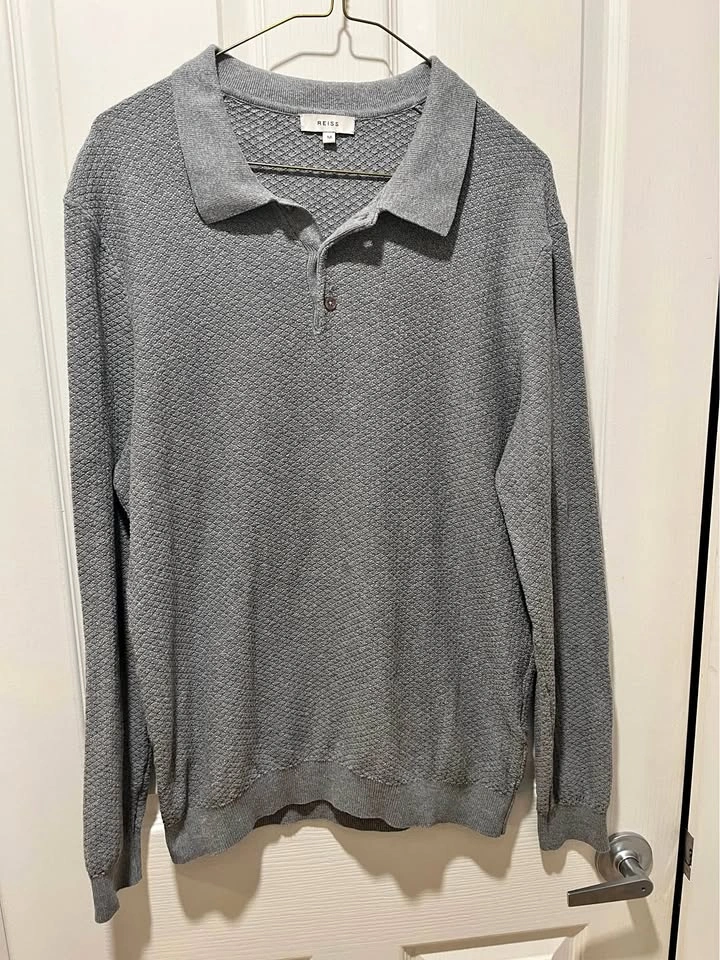 (Retail $150+) Reiss Grey Long Sleeve
