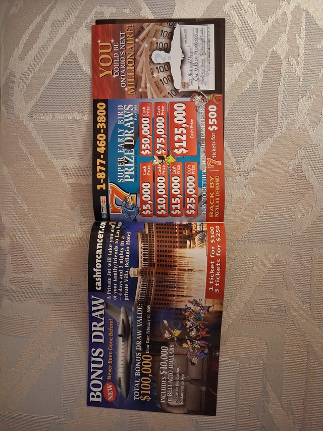 2008 Cash for Cancer Lottery Brochure - Vintage Collectible - photo 2