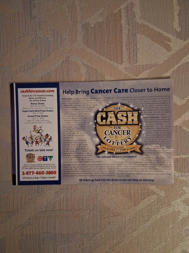 2008 Cash for Cancer Lottery Brochure - Vintage Collectible - photo 4