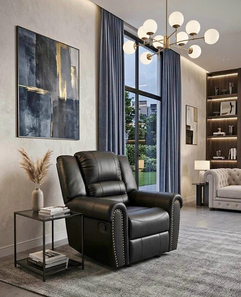 Modern Luxury Top-Grain Leather Recliner – Brand New!