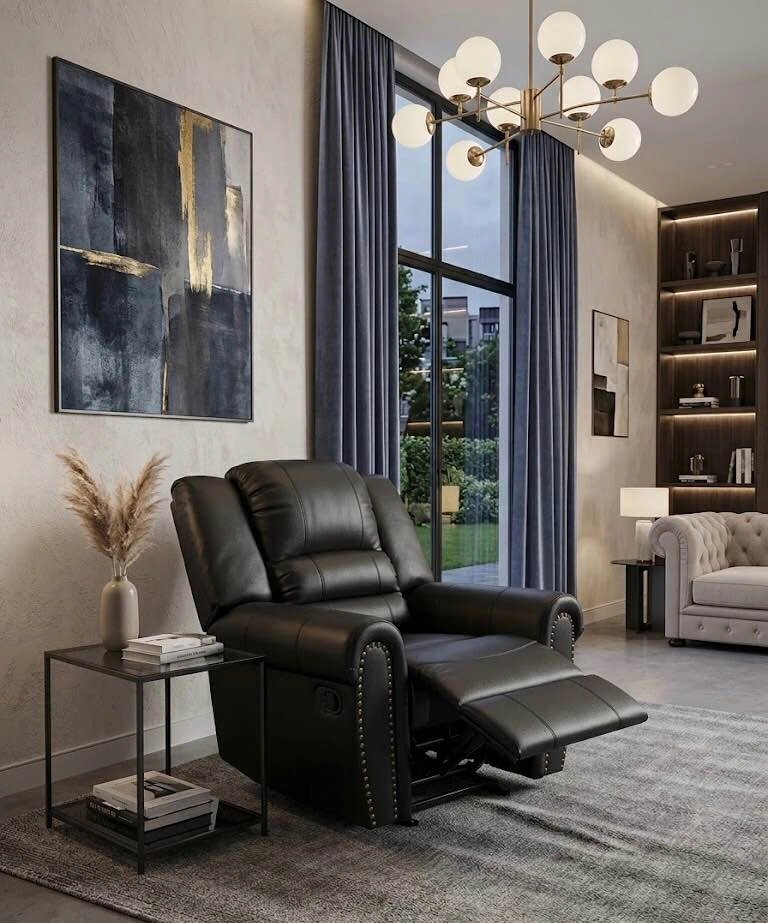 Modern Luxury Top-Grain Leather Recliner – Brand New! - photo 2