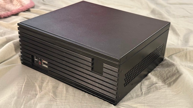 Black Mini ITX Industrial Style PC Case