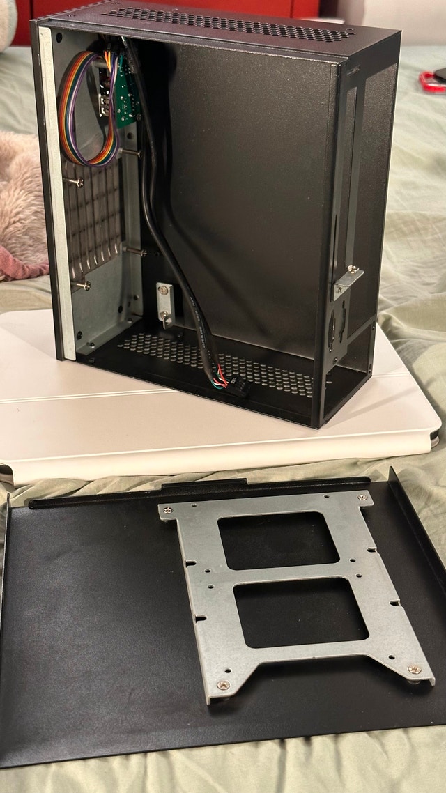 Black Mini ITX Industrial Style PC Case - photo 2