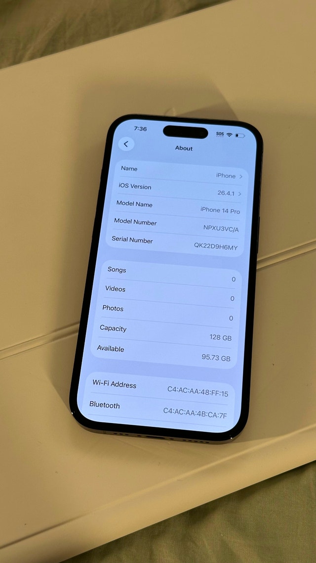 LIKE NEW iPhone 14 Pro 128GB Space Black Unlocked - photo 3