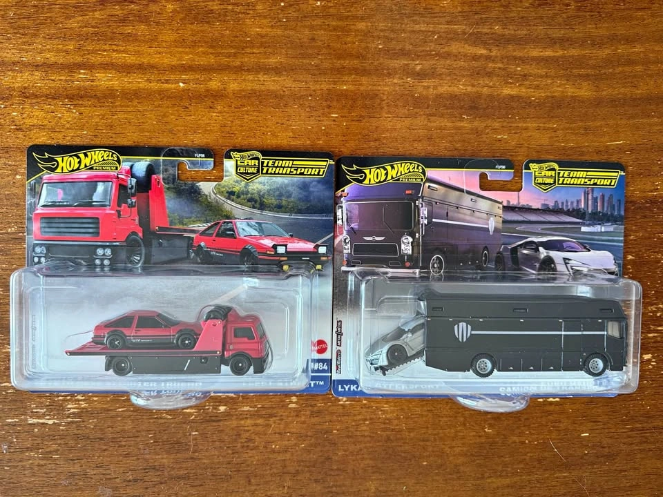 Hot Wheels Car Culture Team Transport Lykan and AE86