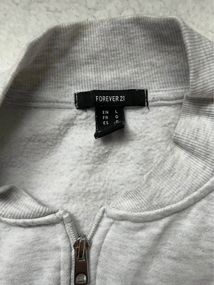 Forever 21 Grey Hoodie - Size Large - photo 2