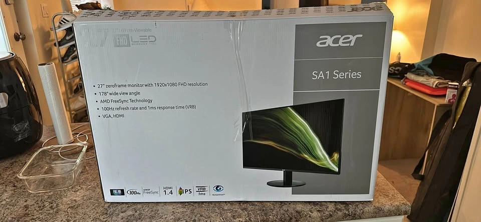 Acer 27" Monitor - Used Once, Packed