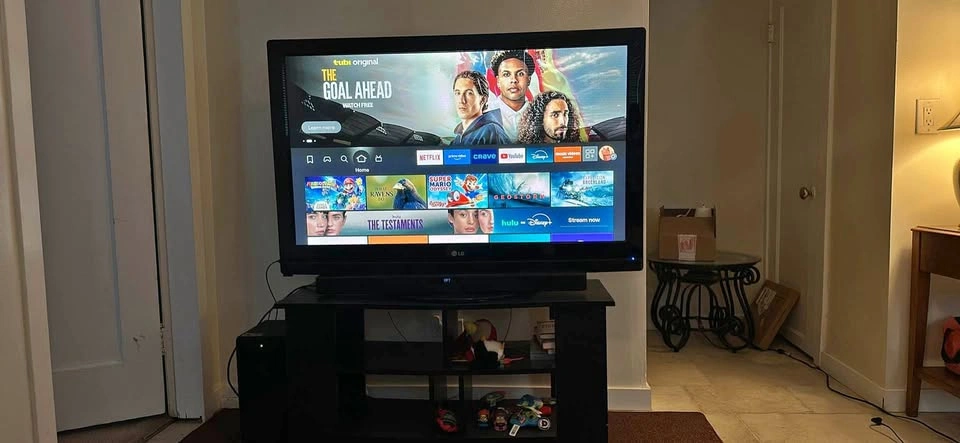 Big Screen LG TV with LG High Bass Soundbar