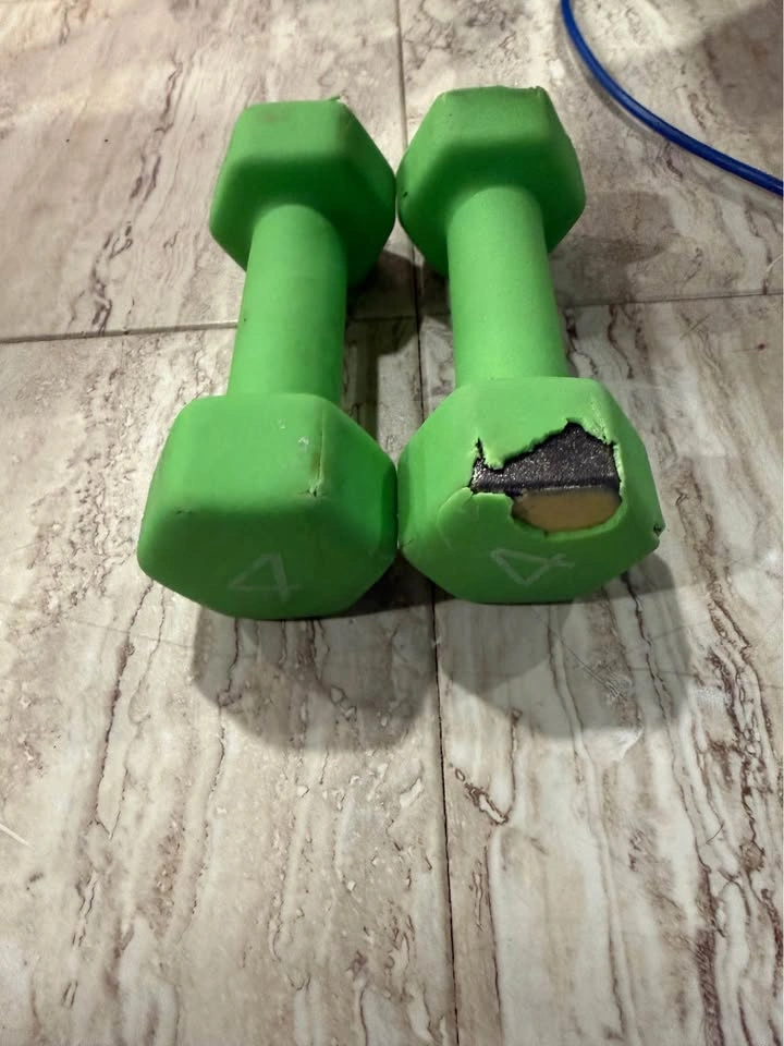 Green 4 lb Dumbbells Pair - photo 2