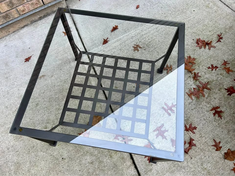 Free IKEA glass top coffee table