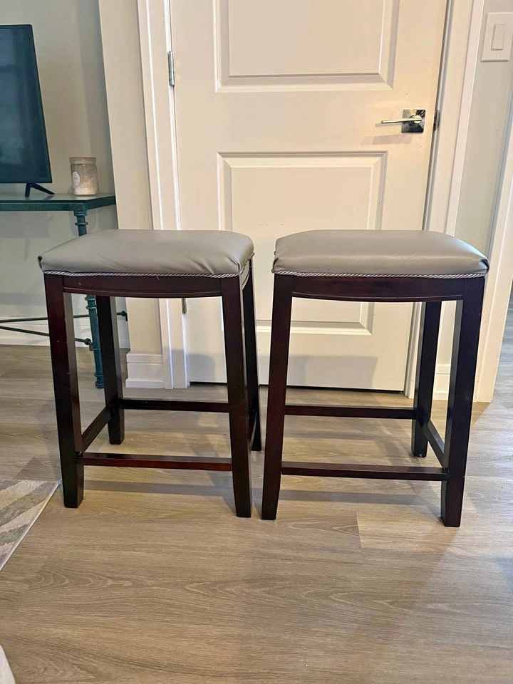 Black and Grey Pier 1 Bar Stools