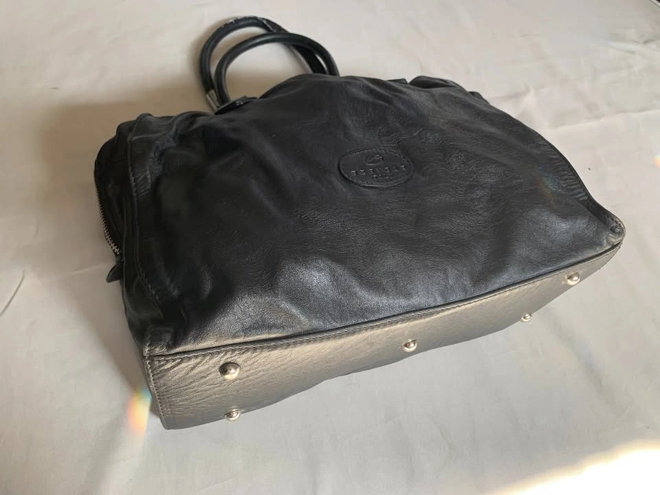 Luxury Italian Black Genuine Leather Bag - photo 3