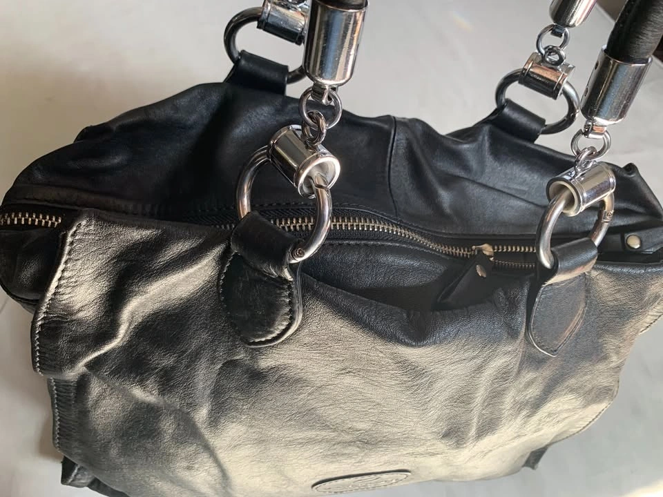 Luxury Italian Black Genuine Leather Bag - photo 4