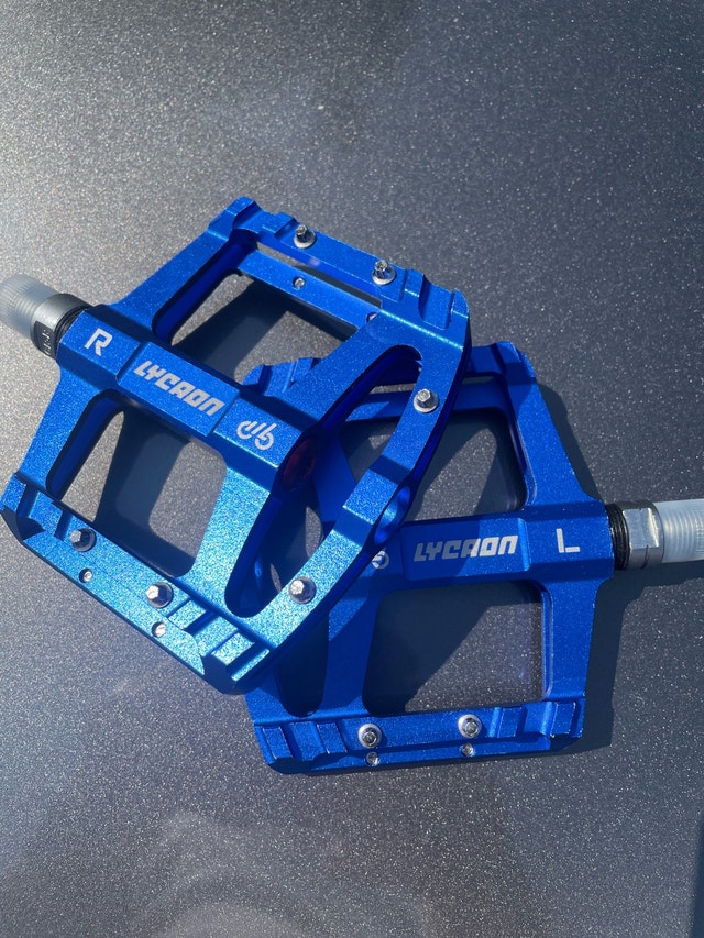 Lycaon Blue Platform Bike Pedals - Brand New - photo 2