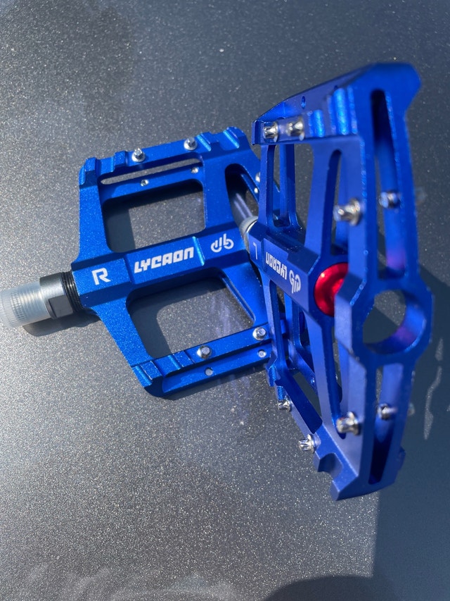 Lycaon Blue Platform Bike Pedals - Brand New - photo 4